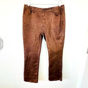 Diane Gilman! Gold.Bronze Jeans!